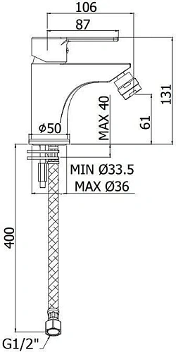 Смеситель для биде Paffoni Red RED131CR Смеситель для биде Paffoni Red RED131CR