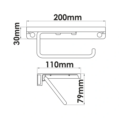 Держатель туалетной бумаги WasserKRAFT K-1725 с полочкой для телефона золото Держатель туалетной бумаги WasserKRAFT K-1725 с полочкой для телефона золото