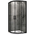 Детальная картинка товара «душевой уголок abber schwarzer diamant ag01090b 90x90 см универсальный, профиль черный, стекло прозрачное»