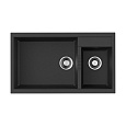 Детальная картинка товара «кухонная мойка omoikiri tedori 86-2-lb-bl tetogranit/черный 4993932»