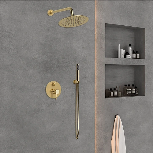 Душевая система Vincea Desire VSFW-1D1BG встраиваемая, 2 режима, брашированное золото Душевая система Vincea Desire VSFW-1D1BG встраиваемая, 2 режима, брашированное золото