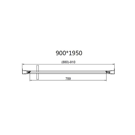 Душевая дверь Vincea Slim 8mm VDP-4SL100CL, хром, стекло прозрачное
