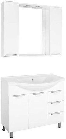 Зеркальный шкаф Style Line Жасмин 1000/С ЛС-00000586 Зеркальный шкаф Style Line Жасмин 1000/С ЛС-00000586