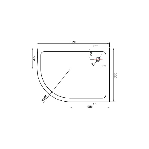 Душевой поддон Vincea VST-2AJ-1290R, 1200x900x135, сифон Ф90 с гидрозатвором Душевой поддон Vincea VST-2AJ-1290R, 1200x900x135, сифон Ф90 с гидрозатвором