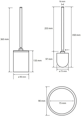 Ершик для унитаза Bemeta WHITE 104913094 Ершик для унитаза Bemeta WHITE 104913094
