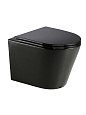 Унитаз подвесной AQUAme AQM2001MB с сиденьем SoftClose, Rimless, скрытый крепеж. 515x355x365, черный Унитаз подвесной AQUAme AQM2001MB с сиденьем SoftClose, Rimless, скрытый крепеж. 515x355x365, черный