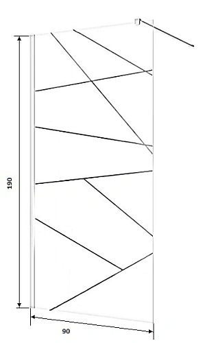 Душевая перегородка Ceruttispa PICK T90B без поддона 90x190 Душевая перегородка Ceruttispa PICK T90B без поддона 90x190