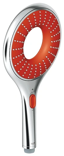 Душевая лейка GROHE Rainshower Icon (2 режима), хром/красный (27443000) Душевая лейка GROHE Rainshower Icon (2 режима), хром/красный (27443000)