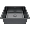 Кухонная мойка Paulmark YUNI 49 UN YU49-GM, вороненая сталь, 490х440мм Кухонная мойка Paulmark YUNI 49 UN YU49-GM, вороненая сталь, 490х440мм