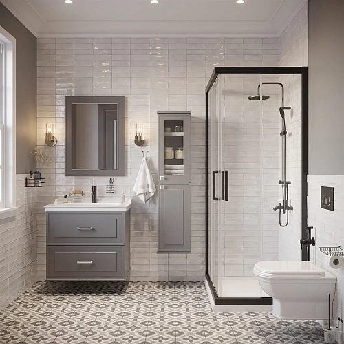 Шкаф-пенал STWORKI Хадстен R, серый 540845 Шкаф-пенал STWORKI Хадстен R, серый 540845