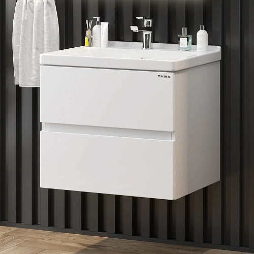 Тумба под раковину Onika Эвада 60 см 106156 подвесная, белая (для Миранда 60) Тумба под раковину Onika Эвада 60 см 106156 подвесная, белая (для Миранда 60)