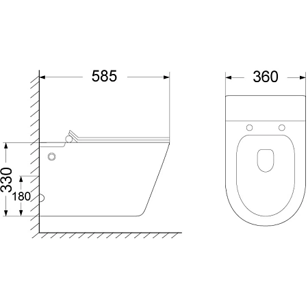 Унитаз подвесной Ceruttispa ARGENTERA Aria Pulse CT10590 с функцией импульсного смыва, сиденье микролифт