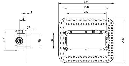 Скрытая часть смесителя для раковины Villeroy & Boch TVW00015200000 Скрытая часть смесителя для раковины Villeroy & Boch TVW00015200000