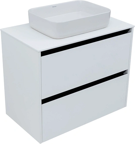 Тумба под раковину Allen Brau Activity 80 1.34004.WM белый матовый/черный брашированный Тумба под раковину Allen Brau Activity 80 1.34004.WM белый матовый/черный брашированный