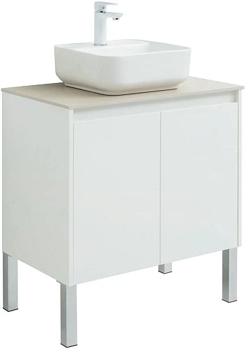 Тумба под раковину Aquanet Nova Lite 75 белый глянец (2 дверцы) 00298850 Тумба под раковину Aquanet Nova Lite 75 белый глянец (2 дверцы) 00298850