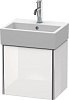 Картинка анонса товара «тумба под раковину duravit xsquare xs4090l2222 подвесная 43 см белая глянцевый»