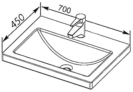 Раковина Aquanet SenSea 70 TS-27762 TS-27762 Раковина Aquanet SenSea 70 TS-27762 TS-27762