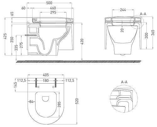 Унитаз подвесной Salini GEMELLI 240121KSM S-Stone с крышкой микролифт Унитаз подвесной Salini GEMELLI 240121KSM S-Stone с крышкой микролифт