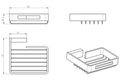 Мыльница Boheme Q 10959-NB никель Мыльница Boheme Q 10959-NB никель