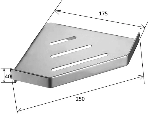 Полка Boheme NEW VENTURO угловая хром 10318-CR Полка Boheme NEW VENTURO угловая хром 10318-CR