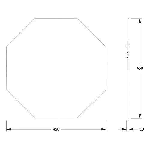 Зеркало Evoform Primary BY 0073 45х45 см со шлифованной кромкой Зеркало Evoform Primary BY 0073 45х45 см со шлифованной кромкой