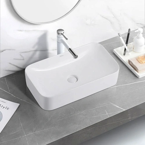 Раковина ABBER Rechteck AC2204 накладная, белая Раковина ABBER Rechteck AC2204 накладная, белая