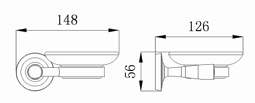 Мыльница Rush Balearic BA39411 стеклянная хром Мыльница Rush Balearic BA39411 стеклянная хром