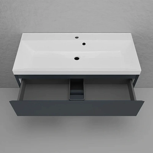 Тумба под раковину Style Line Манхэттен 100 см ЛС-00002357 подвесная, графит Тумба под раковину Style Line Манхэттен 100 см ЛС-00002357 подвесная, графит