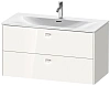 Тумба под раковину Duravit Brioso BR431302222 подвесная 102 см белый глянцевый
