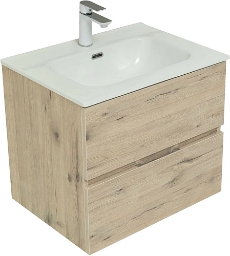 Комплект мебели Aquanet Алвита New 60 2 ящика, дуб веллингтон белый 00274209 Комплект мебели Aquanet Алвита New 60 2 ящика, дуб веллингтон белый 00274209