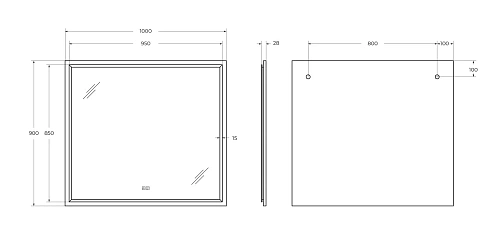 Зеркало CEZARES INTERNI с подсветкой сенсорным выключателем и подогревом CZR-SPC-INT-1000-900-LED-TCH-WARM-BORO 1000x900 Брашированное золото Зеркало CEZARES INTERNI с подсветкой сенсорным выключателем и подогревом CZR-SPC-INT-1000-900-LED-TCH-WARM-BORO 1000x900 Брашированное золото
