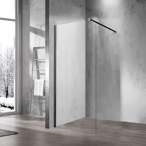 Душевая перегородка Vincea Walk-In VSW-1H120CLB,1200x2000, черный матовый, стекло прозрачное Душевая перегородка Vincea Walk-In VSW-1H120CLB,1200x2000, черный матовый, стекло прозрачное