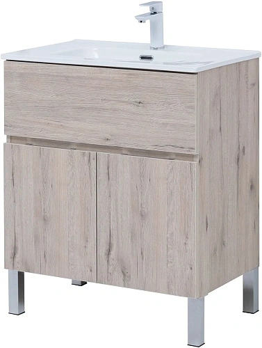 Тумба под раковину Aquanet Алвита New 70 1 ящик, 2 дверцы, дуб веллингтон белый 00303902 Тумба под раковину Aquanet Алвита New 70 1 ящик, 2 дверцы, дуб веллингтон белый 00303902