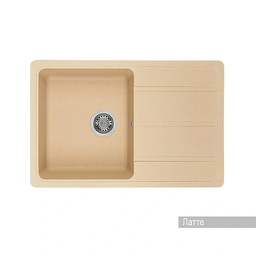 Кухонная мойка Aquaton Аманда 1A712832AD260 из литого мрамора, прямоугольная, с крылом латте Кухонная мойка Aquaton Аманда 1A712832AD260 из литого мрамора, прямоугольная, с крылом латте