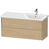 Картинка анонса товара «тумба под раковину duravit xviu xv41390b171 подвесная 121 см средиземноморский дуб»