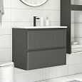 Тумба под раковину Aquanet Эмбер 60 черный матовый 00330466 напольная/подвесная Тумба под раковину Aquanet Эмбер 60 черный матовый 00330466 напольная/подвесная