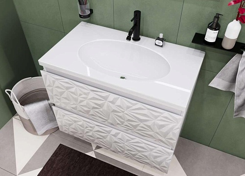 Тумба с раковиной Эстет Vegas Iceberg 116 ФР-00018148 800х450 подвесная 2 ящика Тумба с раковиной Эстет Vegas Iceberg 116 ФР-00018148 800х450 подвесная 2 ящика