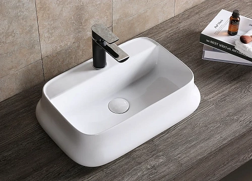 Раковина Ceruttispa CR0061 530х370х135 накладная, белая, прямоугольная, с отверстием под смеситель Раковина Ceruttispa CR0061 530х370х135 накладная, белая, прямоугольная, с отверстием под смеситель