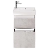 Тумба под раковину DREJA SLIM, 55 см, подвесная/напольная, 2 ящика, белый глянец / бетон 99.0502 Тумба под раковину DREJA SLIM, 55 см, подвесная/напольная, 2 ящика, белый глянец / бетон 99.0502