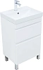 Тумба с раковиной Aquanet Слим 50 00348176 напольная белый сатин