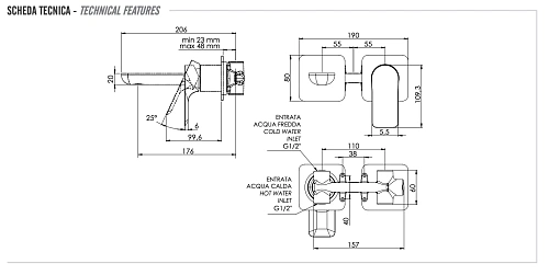 Смеситель для раковины Remer Infinity I15PXV, сталь Смеситель для раковины Remer Infinity I15PXV, сталь