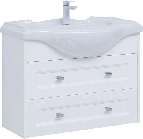 Тумба под раковину Aquanet Монте 85 белый матовый 00303998 Тумба под раковину Aquanet Монте 85 белый матовый 00303998