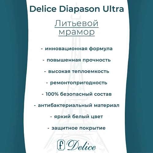 Ванна из искусственного камня Delice Diapason Ultra 150х70 DLR330047-G с узким бортом глянцевая Ванна из искусственного камня Delice Diapason Ultra 150х70 DLR330047-G с узким бортом глянцевая