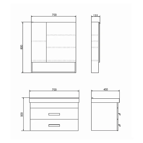 Зеркальный шкаф Comforty Никосия 70 00-00008851 дуб темный Зеркальный шкаф Comforty Никосия 70 00-00008851 дуб темный