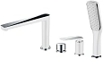 Смеситель на борт ванны Boheme VENTURO белый + хром 370-W Смеситель на борт ванны Boheme VENTURO белый + хром 370-W