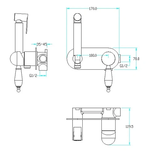 Гигиенический душ Boheme BRILLANTE 426 Гигиенический душ Boheme BRILLANTE 426
