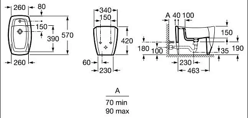 Биде напольное Roca Tiber 357264000 Биде напольное Roca Tiber 357264000