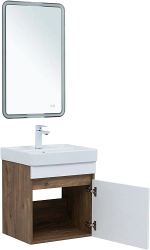 Тумба под раковину Aquanet Оптима 50 00344790 дуб рустикальный/белый сатин Тумба под раковину Aquanet Оптима 50 00344790 дуб рустикальный/белый сатин