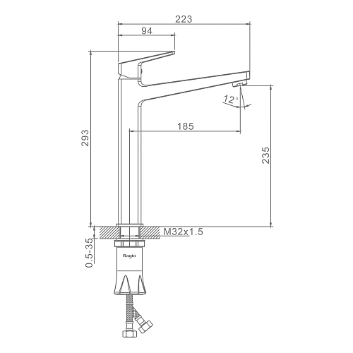 Смеситель для раковины Raglo R30.15, хром Смеситель для раковины Raglo R30.15, хром