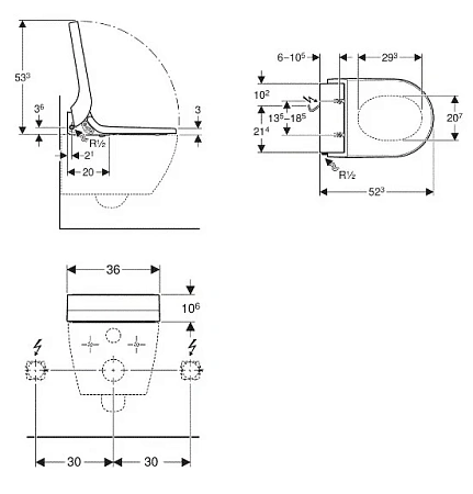 Крышка-сиденье Geberit AquaClean Tuma Classic 146.074.11.1 без фена Крышка-сиденье Geberit AquaClean Tuma Classic 146.074.11.1 без фена